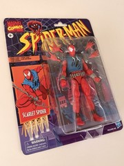 Hasbro Marvel Legends Spiderman Retro Card Scarlet Spider 6” Brand New Sealed