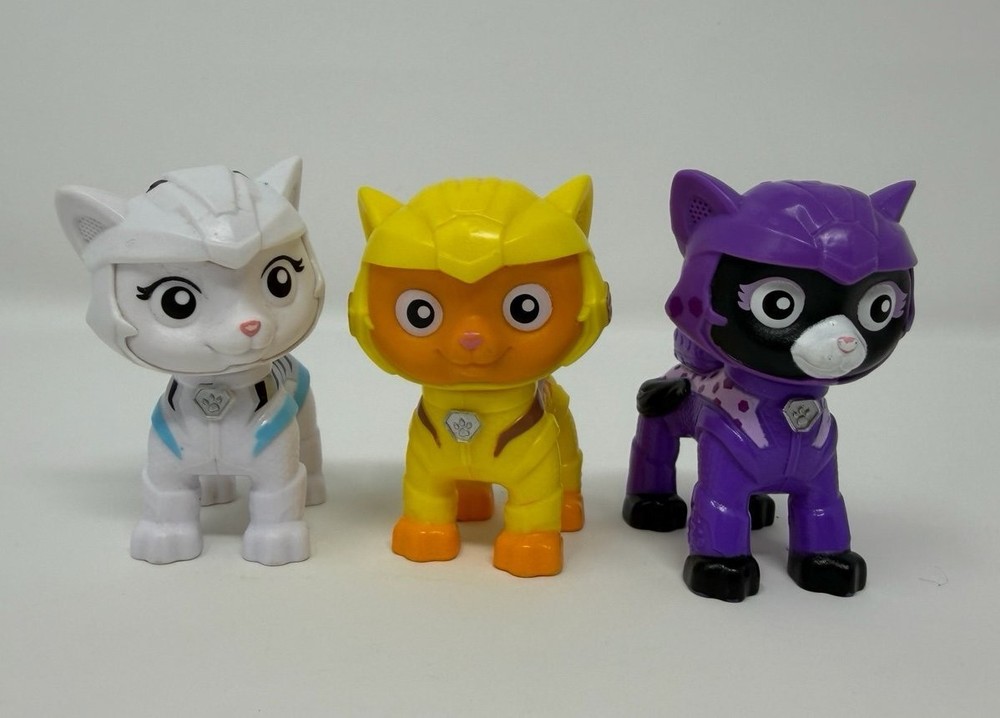 Paw Patrol Cat Pack Action Figures Leo Rory Shade Figures Lot of 3 Bundle
