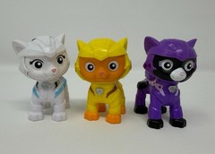 Paw Patrol Cat Pack Action Figures Leo Rory Shade Figures Lot of 3 Bundle