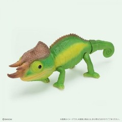 Japan BANDAI Chameleon Gachapon Model Animal Figure Capsule Movable Reptile Toy