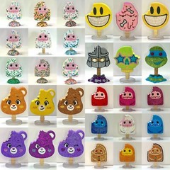CUSTOM Happy Grin Sunflower *DIAMOND GLITTER CHASE* Ron English Frozen Culture
