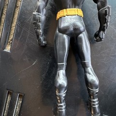 Batman Black Suit Action Figure w/ Cape Black Yellow Plastic