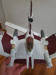 2008 Star Wars V-19 Torrent Starfighter W/ Jorg Sacul Pilot Missing 1 Missile
