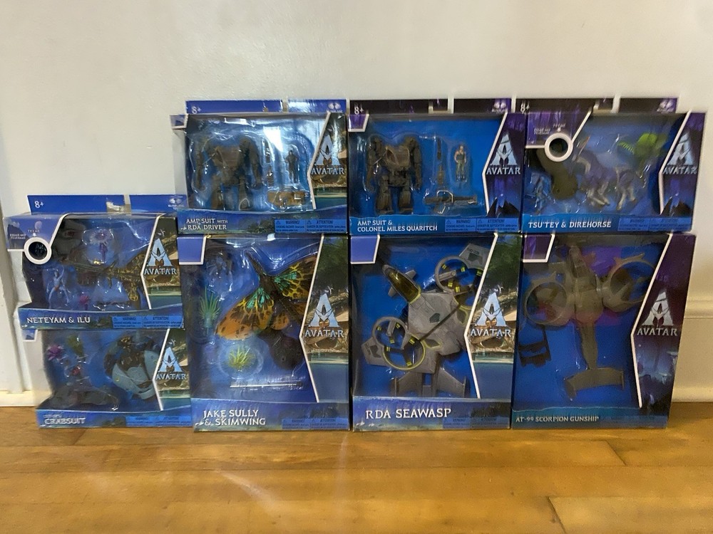McFarlane Toys Lot Of 8 SEALED IN BOX Avatar Small Scale Playsets Seawasp etc
