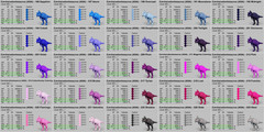 CARCHARODONTOSAURUS 72 COLORS TOP STATS 1605 CARCHA Ark Survival Ascended PVE