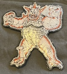INHUMANOIDS embroidered figure METLAR patch action Godzilla monster Metlar