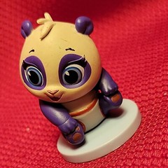 2.5″ PURPLE PANDA BEAR pvc Disney Jr TOTS Tiny Ones Transport Service PRECIOUS