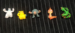 24 pc 1 inch miniature Pokémon + 3 balls