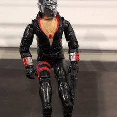 Hasbro Black Suit Silver Mask Action Figure w/ Gun Accessory – Plastic