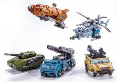 Deformation Toys Combiner Set 5 in 1 Small Scale Anime Action Figure Model Robot