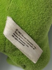 Vintage 1987 Baby Kermit Plush Toy Collectible Jim Henson Muppets Stuffed Frog