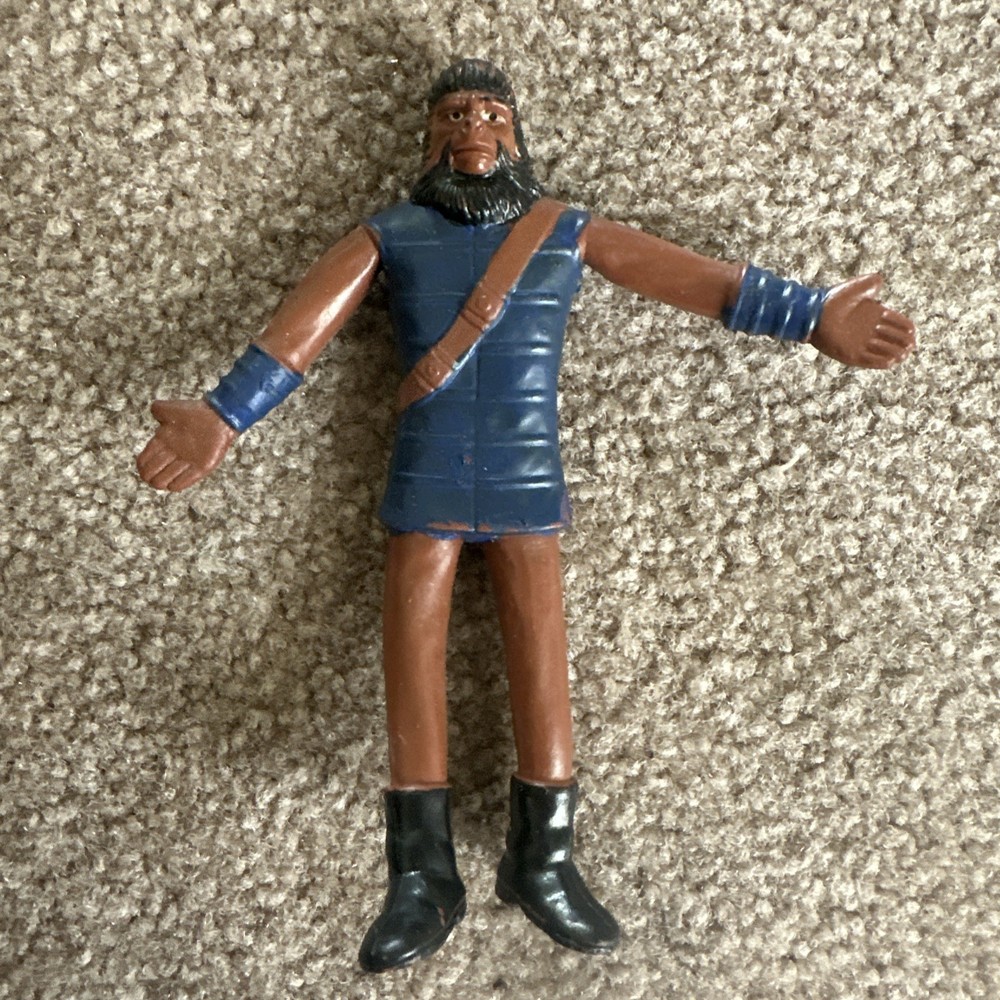 Vintage 1967 MEGO Planet Of The Apes Soldier Ape Bend N Flex Action Figure Bendy