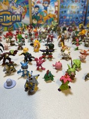 HUGE Vintage 200 Digimon Figure Lot ~ Official Bandai Toy Collection