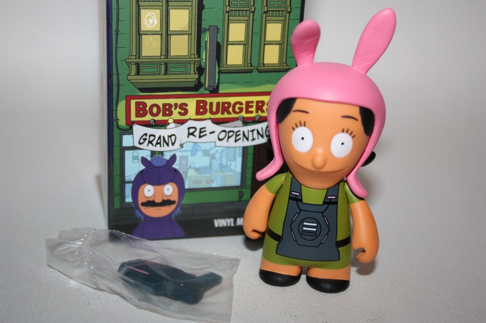 KIDROBOT BOB’S BURGERS RE-OPENING LOUISE BELCHER TAG GUN DESIGNER ART TOY