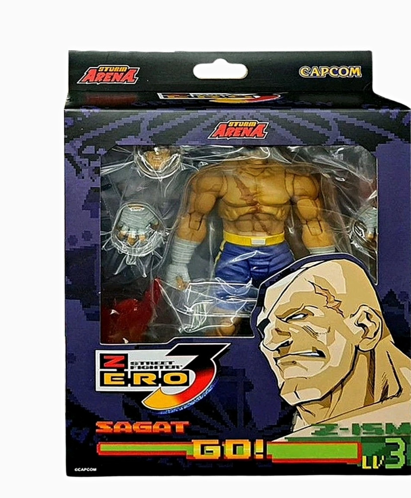 Storm Arena Street Fighter Alpha 3 Sagat 1:12 Action Figure Alt Heads Hands