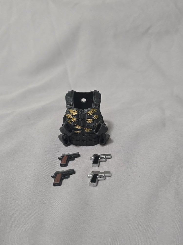 Valaverse The Black Action Force Blackbeard Vest + Holsters + Handguns 6″ Fodder