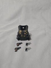 Valaverse The Black Action Force Blackbeard Vest + Holsters + Handguns 6″ Fodder