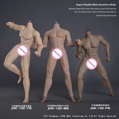 JIAOU DOLL 1/6 Male Rubber Seamless Body Lan Body Muscular 12″ Action Figure