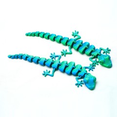 2pcs 3D Printed Gecko Model,Articulated Animals Figure,Fidget Toys Home Decor