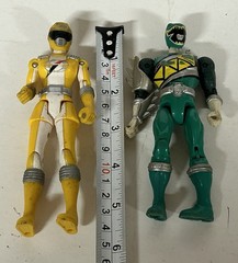 Lot Of 5 Power Rangers -Blue, Yellow, Pink, Green, Red