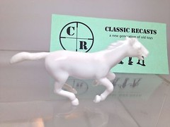Recast Marx 60mm Horses 3 Pieces Choice Of Colors, black, Brown, Cream, White