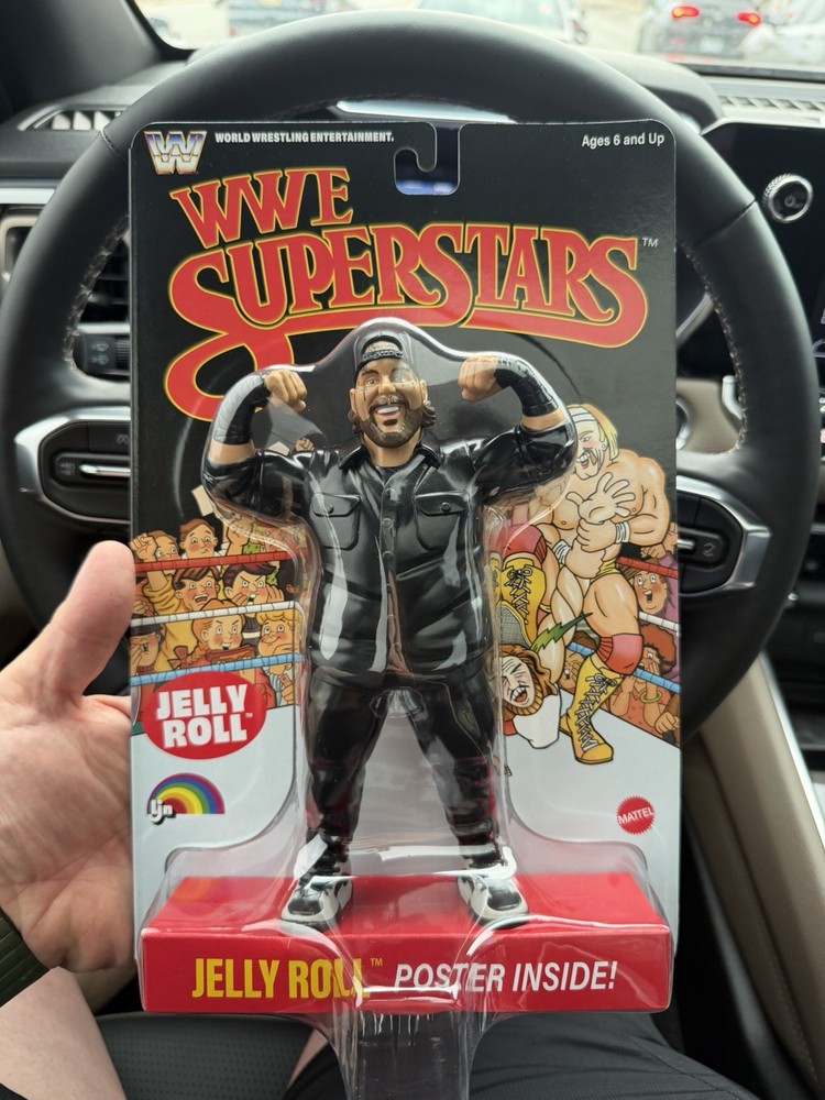 WWE Superstars LJN Jelly Roll Mattel Figure New Black Card