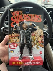 WWE Superstars LJN Jelly Roll Mattel Figure New Black Card