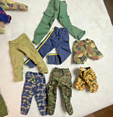 Action Figure Lot of 45 Vtg Doll Clothing Boots Helmets Hats | GI Joe + Other