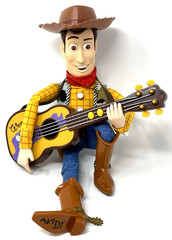 Disney Pixar Toy Story 2 Strummin’ Singin’ Woody Doll Guitar & Hat 1999 Works