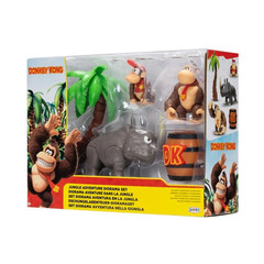 Jakks Pacific 2.5 Inch Donkey Kong Jungle Adventure Diorama Set (new Rambi figur