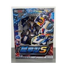 Metal Cardbot S BLUE COP S Police Car Transforming Robot Figure Car Toy+EXPRESS