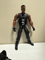 MARVEL LEGENDS ToyBiz BLADE Action Figure! Wesley Snipes RARE! With Motorcycle