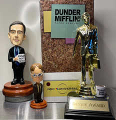 The Office Custom Michael Scott Dwight Bobble Lot, Dundee Award Rabid Wrist Band