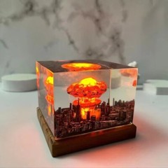 Mushroom Cloud Resin Lamp Atomic Bomb Nuclear Explosion Decorative Gift