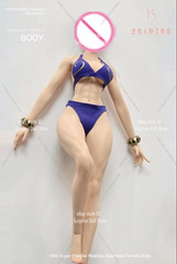 YM507 1/6 Big Bust Slender Waist Muscular Female Body Pale+Details 12” Figure