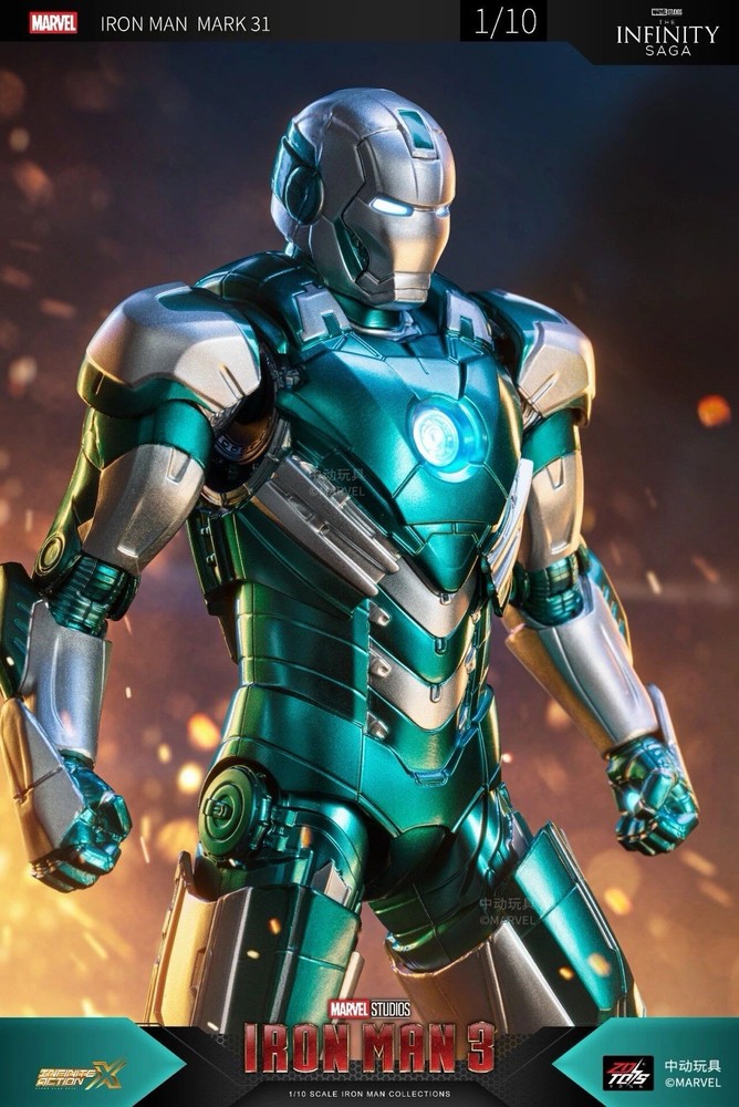 zd toys IRON MAN MARK 31 PISTON 1/10 action figure iron man 3 MARVEL ship July