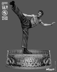 Bruce Lee | 3D Printed Wicked Statue | Unpainted | Fan Made | 1:8 Scale