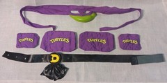 Vintage 1988 TMNT Dress Up Battle Fun Costume Set Mix Of Items & Accessories