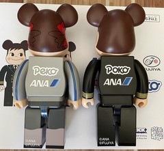BE@RBRICK ANA Nippon Airways CAPTAIN Poco-chan & Attendant Peko-chan 400% ONLY