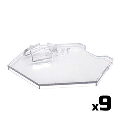 Peg-Free Footstands (9-Pack), Action Figure Stands, Clear, for 1/12 Scale Figure