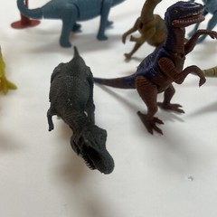 Lot of 9 DINOSAUR TOY FIGURES Assorted Variety Plastic With Bag