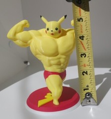 3DPrint Pokemon Muscle Swole Bodybuilder Set Pikachu Squirtle Bulbasaur Squirtle