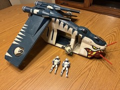 Star Wars Saga Collection Gunship Tiger Shark Rancor Tartakovsky w/ 2 pilots