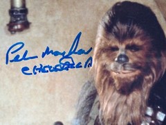 Signed Star Wars Harrison Ford & Peter Mayhew Han Solo Chewbacca 8×10 Autograph