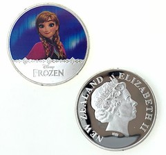 4 PCS Frozen Coins Silver Plated Collectibles Gift Anna Elsa Birthday Christmas