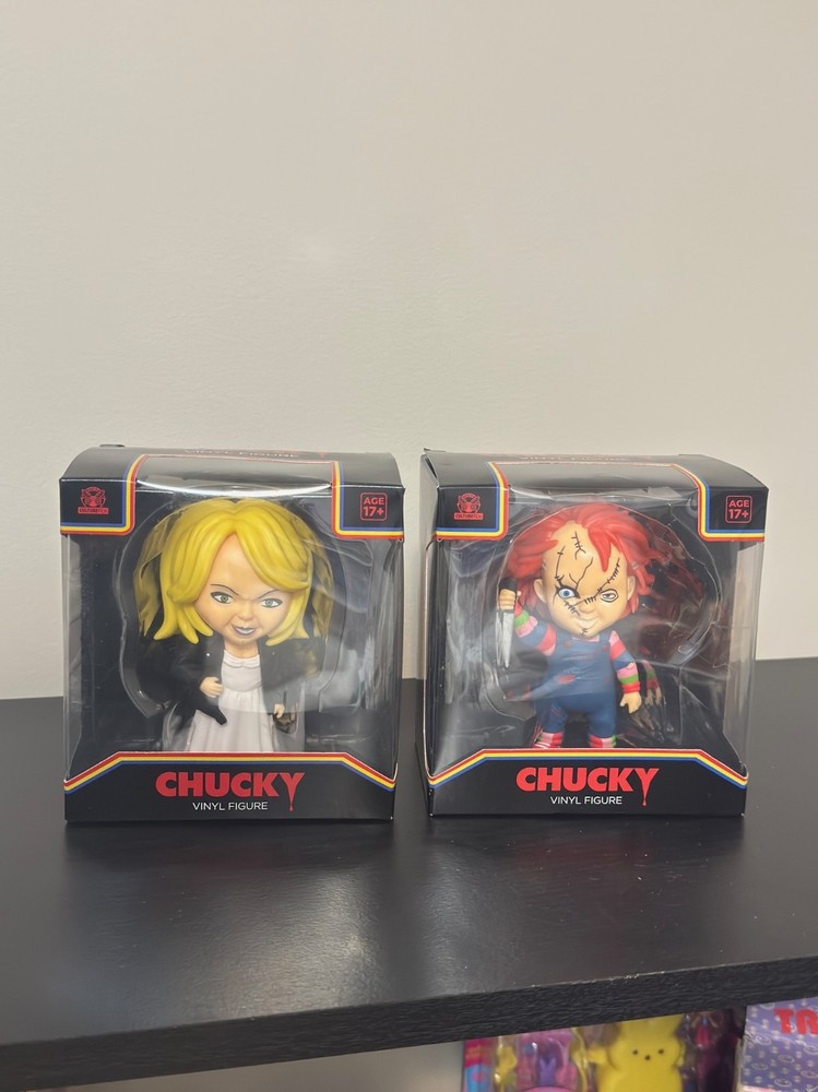 CultureFly Chucky and Tiffany 4.5 Inch Vinyl Figure Set Bride of Chucky Horror