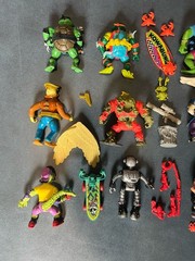 Vintage Teenage Mutant Ninja Turtles Action Figures Lot x11 w/ Accessories TMNT