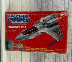Vintage 1987 Mattel Captain Power Powerjet XT-7 Complete W/ Original Box