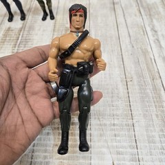 Lot Of 5 Rambo Action Figures & Defender Assault JEEP 6×6 Coleco 1985 VTG Rare