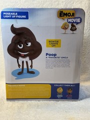 Poop Poseable Light Up Figure From The Emoji Movie- New- Bowtie Lights Up